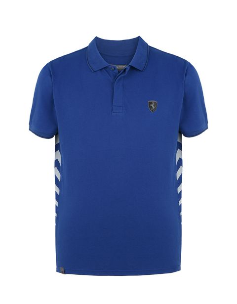 Scuderia Ferrari Online Store - Men's cotton piquet polo shirt - Short Sleeve Polos