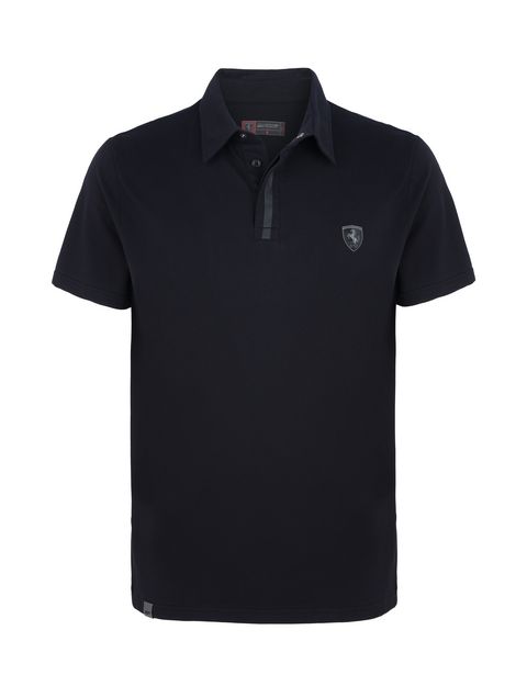 Scuderia Ferrari Online Store - Stretch cotton piquet men's polo shirt - Short Sleeve Polos
