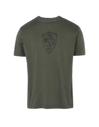 Scuderia Ferrari Online Store - T-shirt da uomo con stampa serigrafica dello Scudetto - T-shirt manica corta