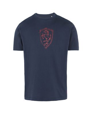 Scuderia Ferrari Online Store - Men's T-shirt with silkscreen print of the Shield - Short Sleeve T-Shirts