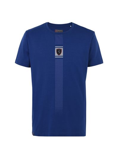 Scuderia Ferrari Online Store - Men's jersey T-shirt with reflective print - Short Sleeve T-Shirts