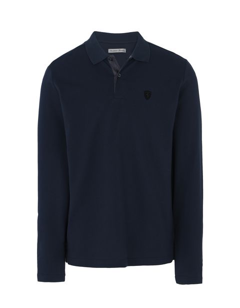 Scuderia Ferrari Online Store - Men’s long-sleeved polo shirt - Long Sleeve Polos