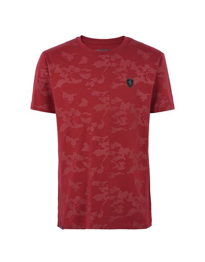 Scuderia Ferrari Online Store - Men's camouflage jersey t-shirt - Short Sleeve T-Shirts