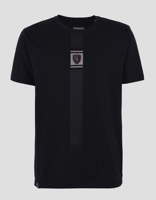 Scuderia Ferrari Online Store - T-shirt uomo in jersey con stampa riflettente - T-shirt manica corta