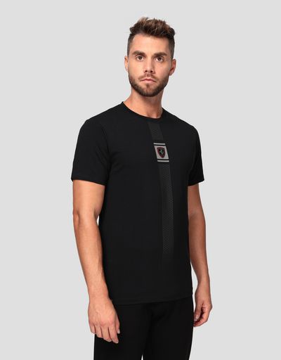 Men's jersey T-shirt with reflective print