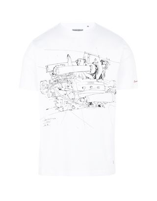 Scuderia Ferrari Online Store - Men’s T-shirt with maxi print - Short Sleeve T-Shirts