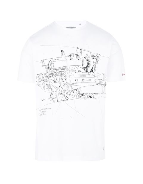 Scuderia Ferrari Online Store - Men's T-shirt with maxi print - Short Sleeve T-Shirts