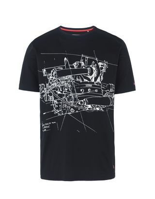 Scuderia Ferrari Online Store - Men’s T-shirt with maxi print - Short Sleeve T-Shirts