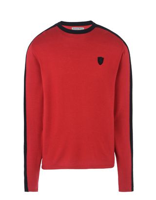 Scuderia Ferrari Online Store - Men’s sweater in extra-fine wool - Crew Neck Sweaters
