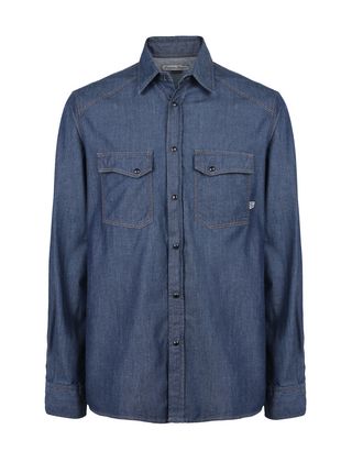 Scuderia Ferrari Online Store - Men’s denim shirt - Long Sleeve Shirts