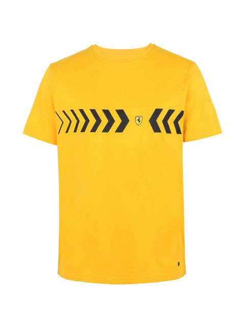 Scuderia Ferrari Online Store - Men’s cotton T-shirt with print - Short Sleeve T-Shirts