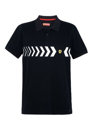 Scuderia Ferrari Online Store - Men’s polo shirt in cotton pique - Short Sleeve Polos