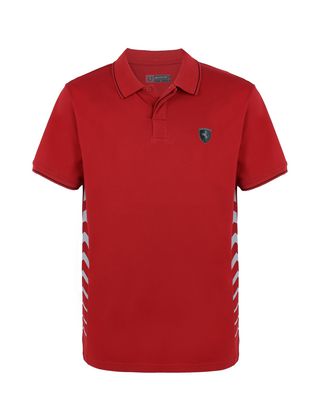 Scuderia Ferrari Online Store - Men's cotton piquet polo shirt - Short Sleeve Polos