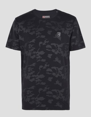 Scuderia Ferrari Online Store - Men's camouflage jersey t-shirt - Short Sleeve T-Shirts