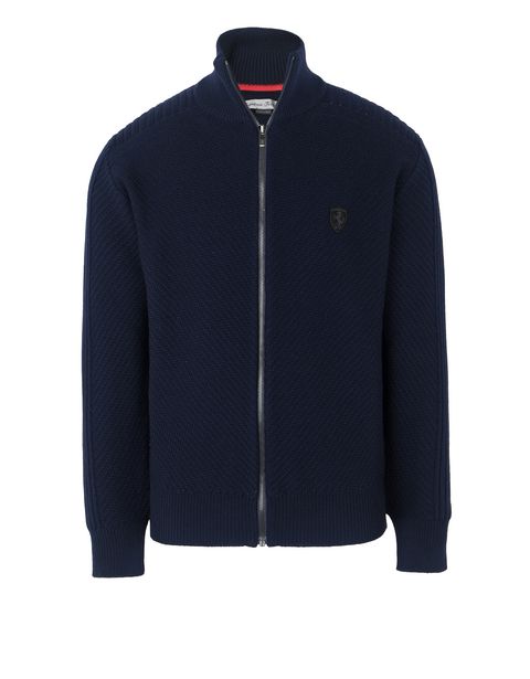 Scuderia Ferrari Online Store - Full zip men’s sweater - H-Zip Jumpers