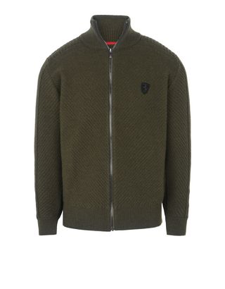 Scuderia Ferrari Online Store - Men’s sweater with full zip - H-Zip Jumpers