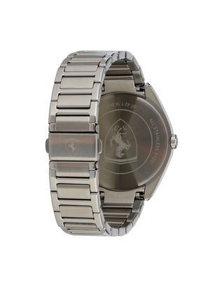 Scuderia Ferrari Online Store - Abetone quartz watch in steel with black dial - Quartz Watches
