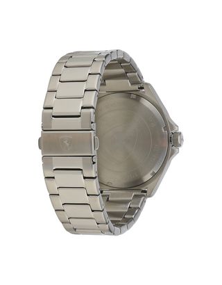 Scuderia Ferrari Online Store - Orologio multifunzione Aero in acciaio con quadrante nero - Orologi al Quarzo