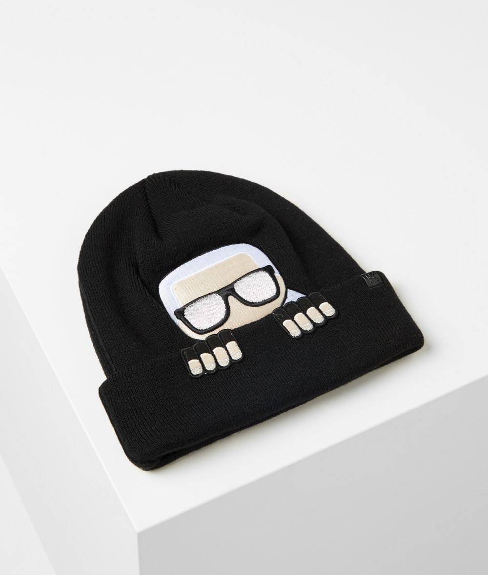 Unisex K/ikonik Wool Blend Beanie Hat Black 50% Acrylic - 50% Wool - Size: OneSize