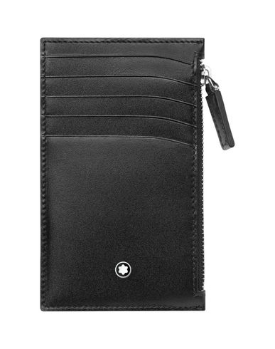 Pocket 5cc With Zip Cardholder Black Size - Cow leather