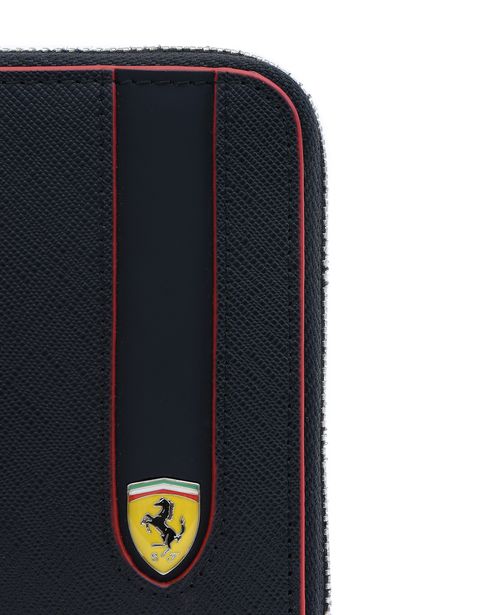 Scuderia Ferrari Online Store - Saffiano leather zip-around wallet. - Zip-around Wallets