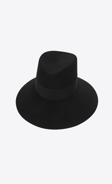 SAINT LAURENT Hats Woman felt hat with gros grain ribbon a_V4