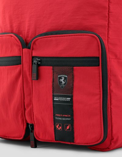 Scuderia Ferrari Online Store - Folding backpack with front pockets - Regular Rucksacks