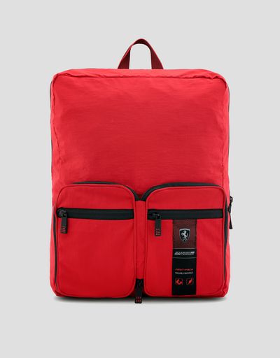 Fold-away backpack with front pockets
