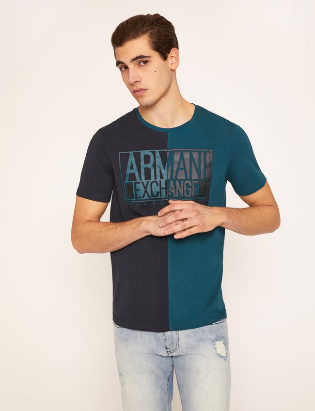 BICOLOR LOGO BLOCK TEE