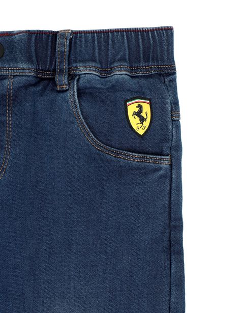 Scuderia Ferrari Online Store - Boys' denim-effect sweatpants - 5-pocket-pants