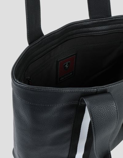 Scuderia Ferrari Online Store - Women's red faux leather Scuderia Ferrari bag -