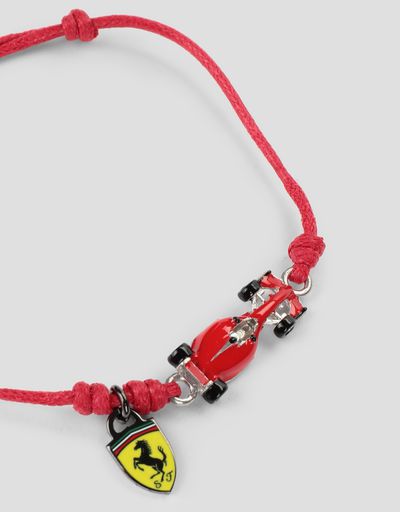 Scuderia Ferrari Online Store - Children’s bracelet with racecar and Shield - Pendants & Bracelets