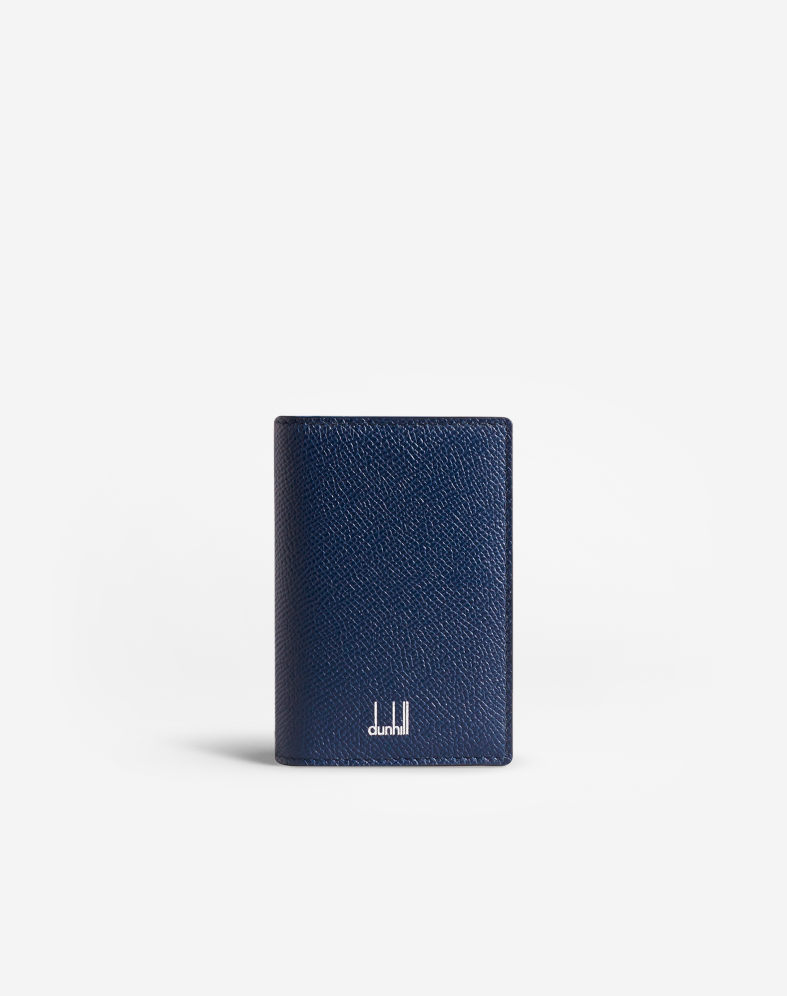 Dunhill Cadogan Leather Business Card Case In Blue