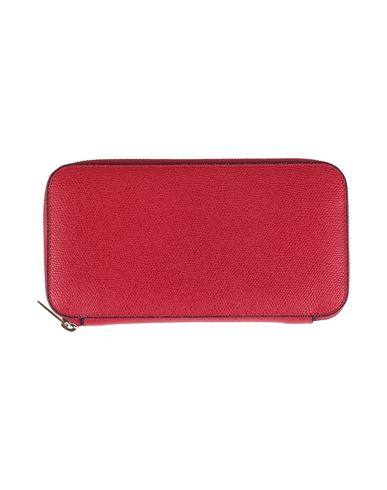 Valextra Woman Wallet Red Size - Leather