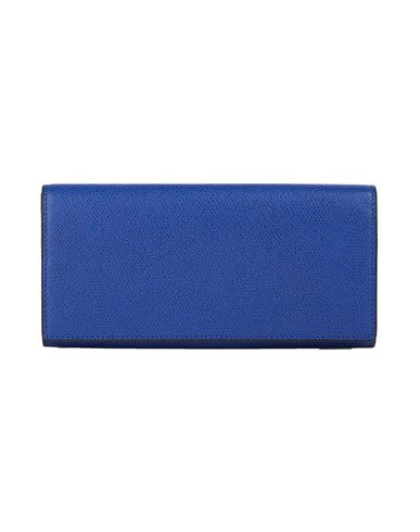 Valextra Woman Wallet Navy Size - Leather