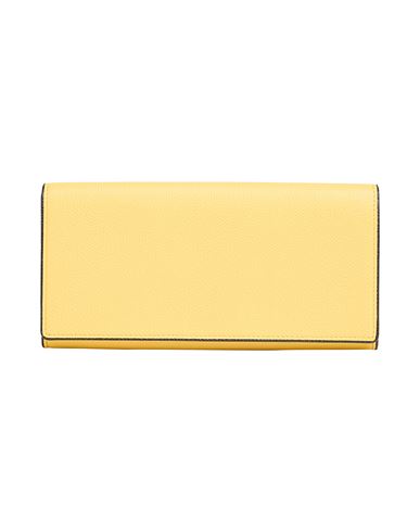 Valextra Woman Wallet Yellow Size - Leather