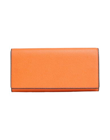 Valextra Woman Wallet Orange Size - Leather