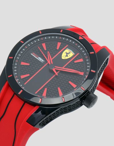 Scuderia Ferrari Online Store - RedRev watch in black with red strap - Quartz Watches