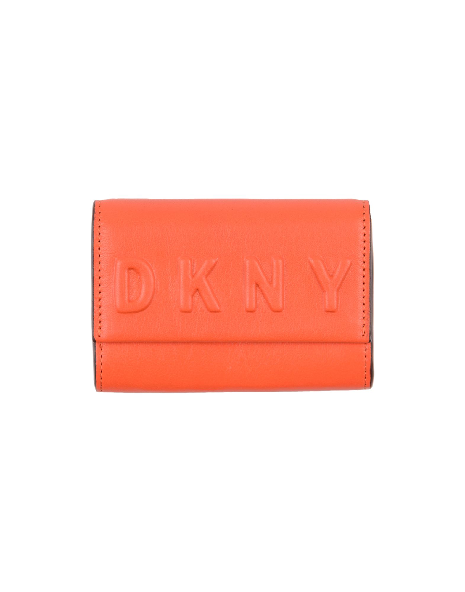 《送料無料》DKNY レディース 財布 オレンジ 牛革