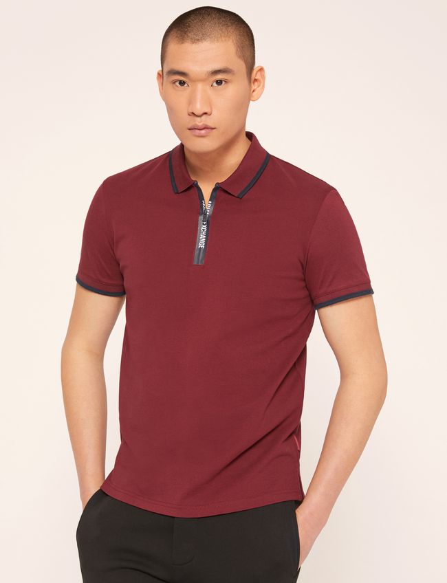 LOGO TAPE QUARTER-ZIP POLO