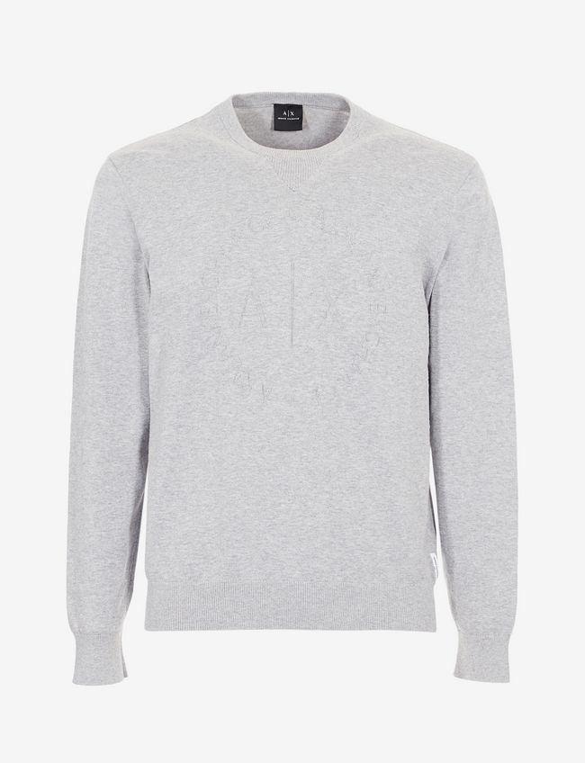 Armani Exchange Maglia Girocollo Grigio Cotone