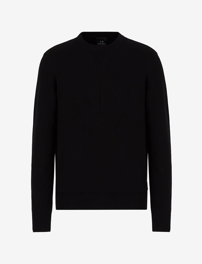 Armani Exchange Maglia Girocollo Nero Cotone