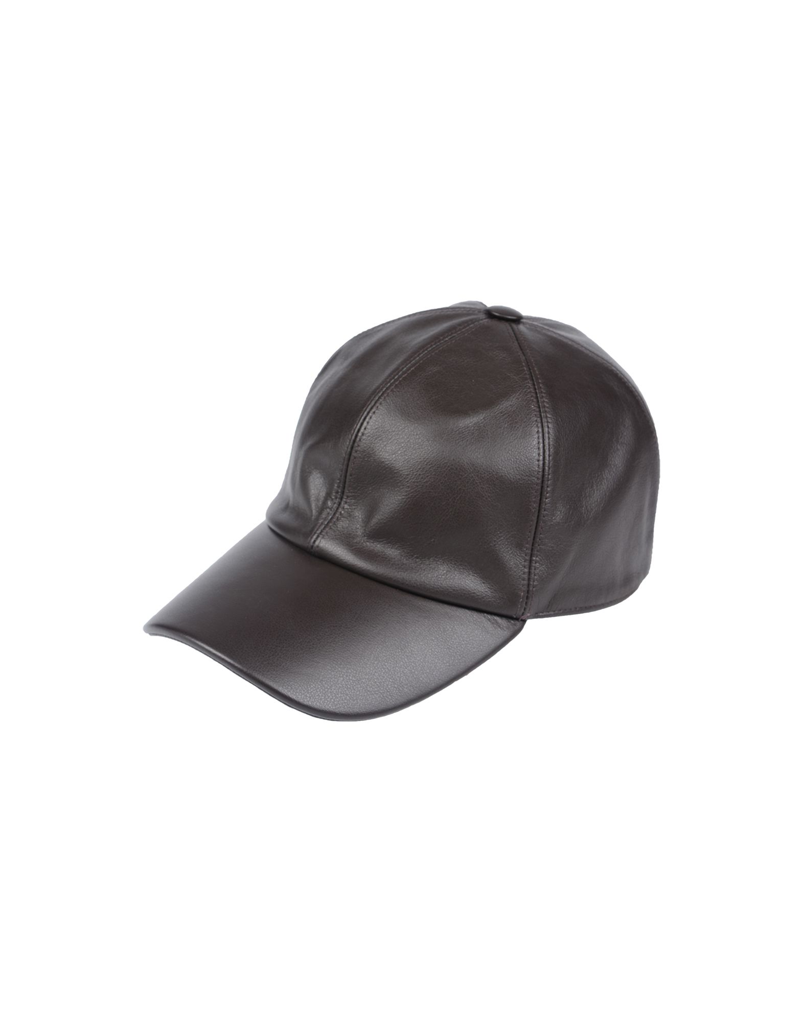 《送料無料》UMIT BENAN メンズ 帽子 ダークブラウン L 革 100%