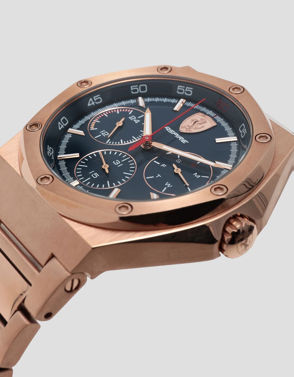 Ferrari Aspire multifunctional watch in rose gold tone Man | Scuderia Ferrari Official Store