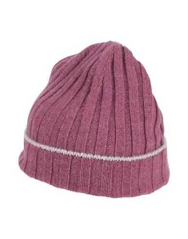 Brunello Cucinelli Man Hat Magenta Size L Cashmere In Magenta