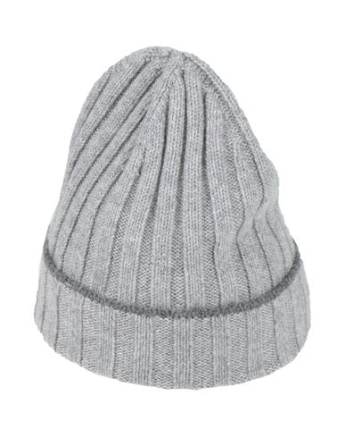 Brunello Cucinelli Man Hat Grey Size M Cashmere In Gray