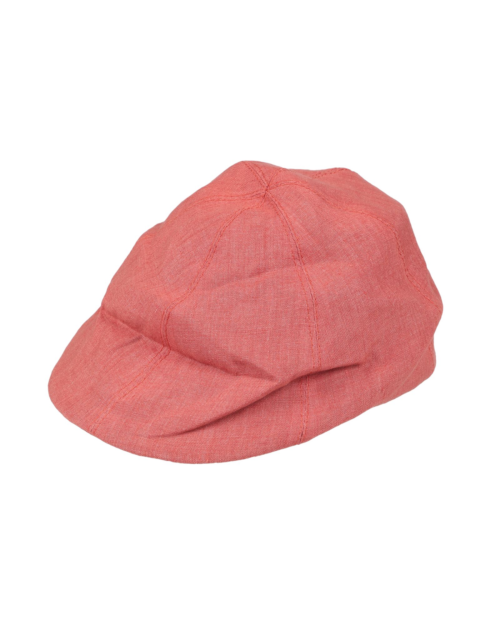 《送料無料》GREVI メンズ 帽子 赤茶色 S 麻 100%