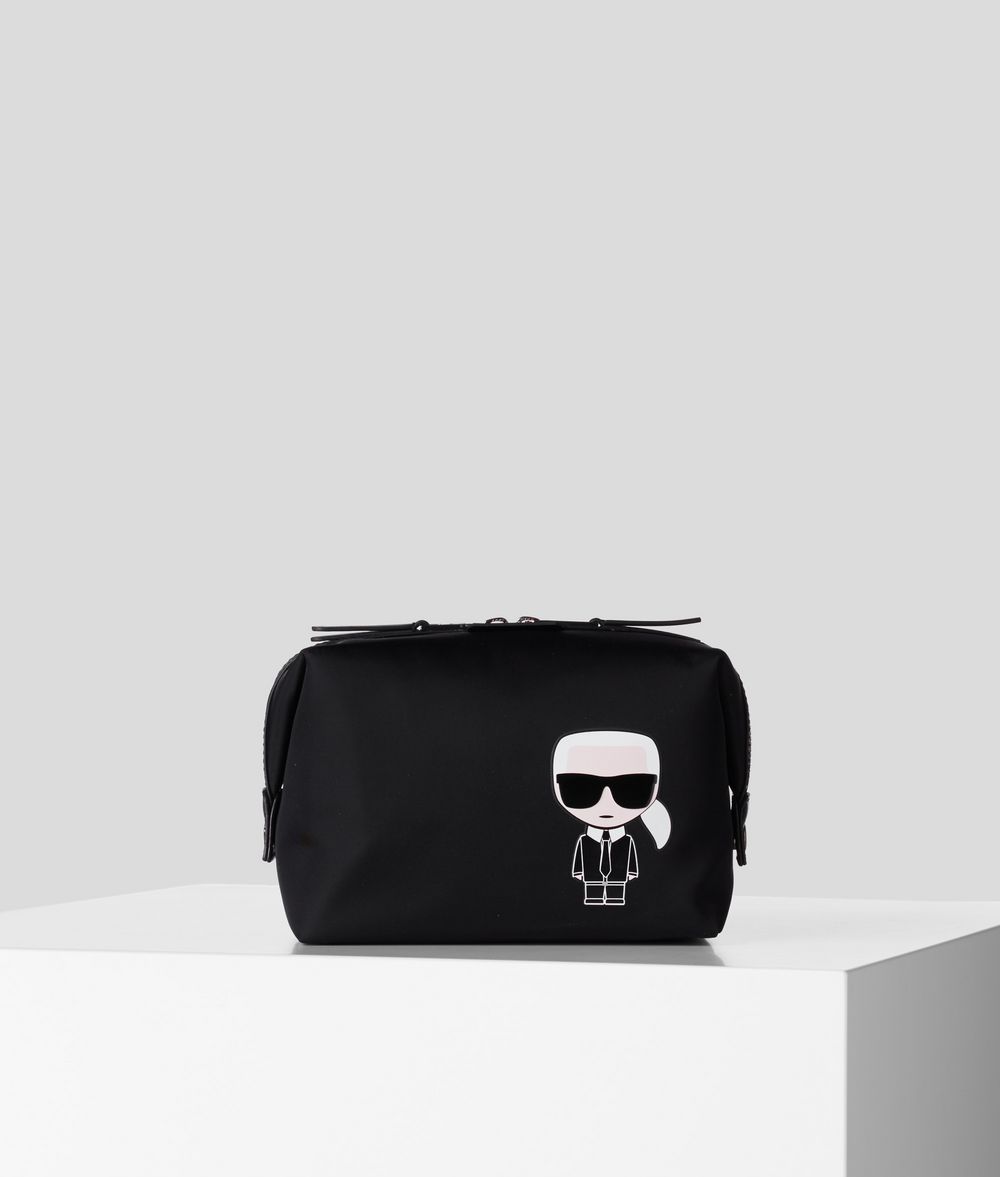 Karl Lagerfeld Unisexe K/ikonik Trousse De Toilette Noir 90% Polyamide, 10% polyuréthane, Taille: OneSize