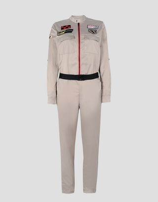 Scuderia Ferrari Online Store - Everywhere Red women's jumpsuit in stretch twill - Jumpsuits