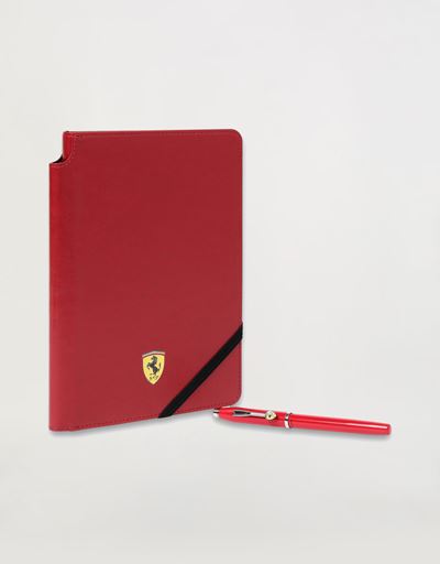 Scuderia Ferrari Online Store - Cross Century II Scuderia Ferrari rollerball pen and faux red leather notepad set - Roller Pens